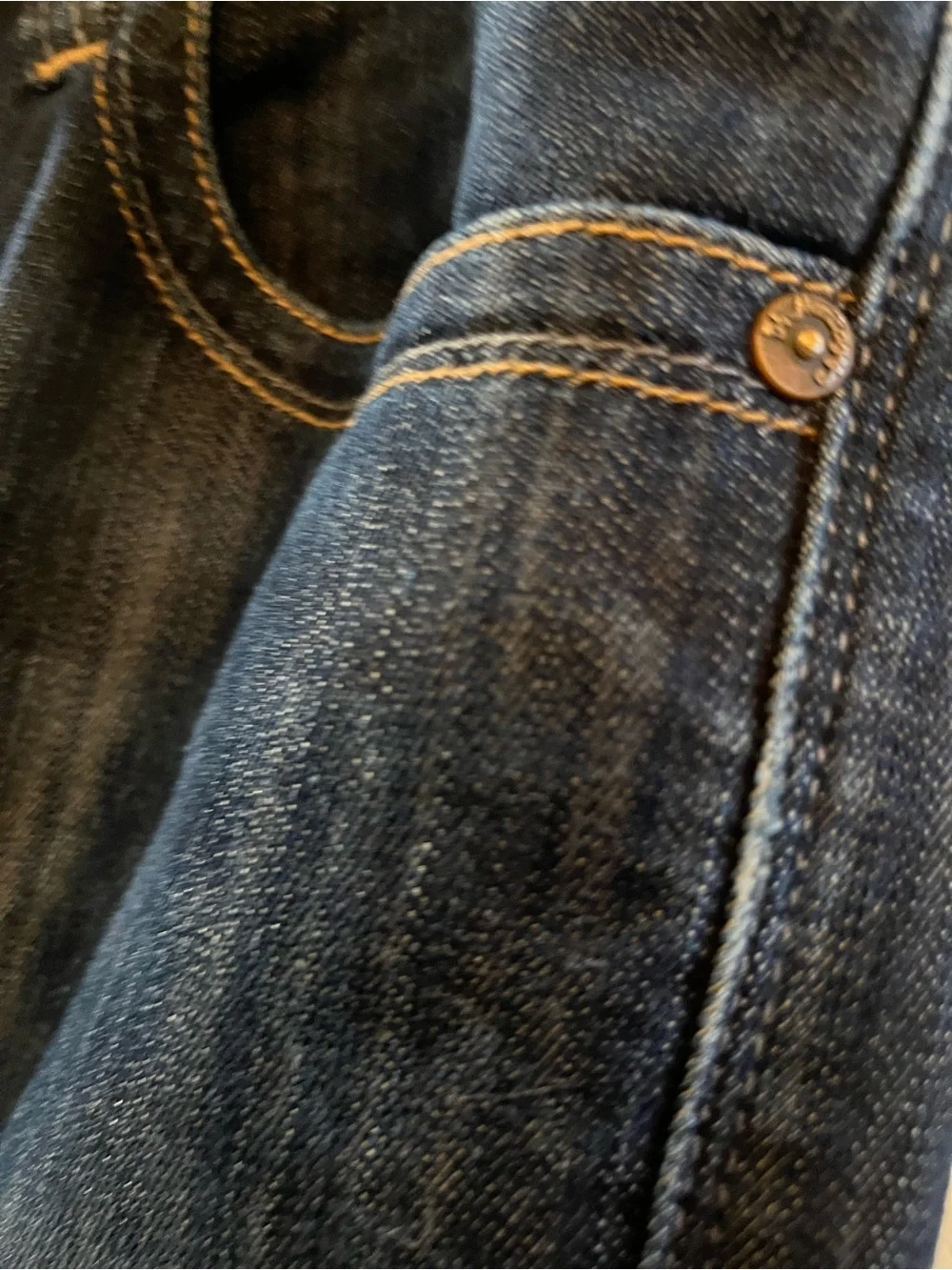 Classic Straight Men’s Jeans in Dark Blue Wash